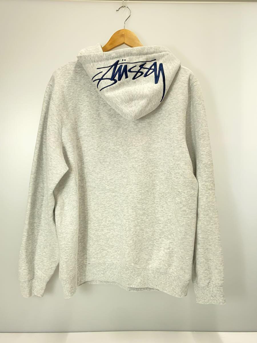 STUSSY◆パーカー/L/コットン/GRY/無地_画像2