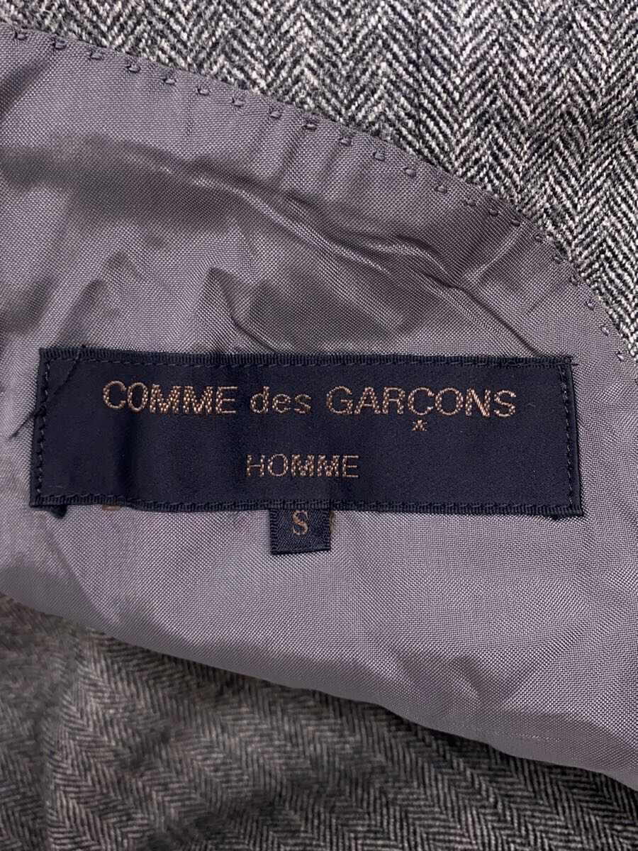 COMME des GARCONS HOMME◆テーラードジャケット/S/ウール/GRY/無地_画像3