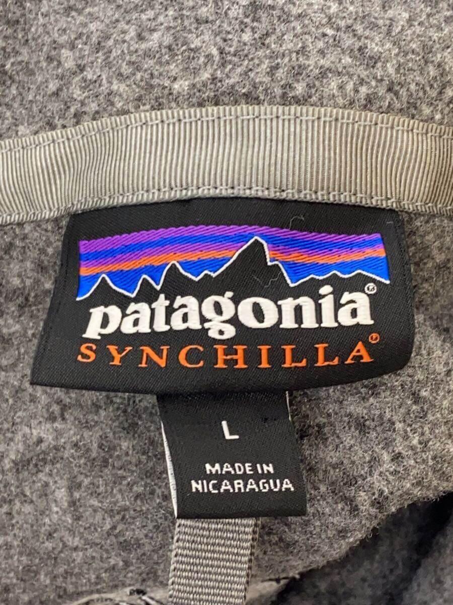 patagonia◆フリースベスト/L/ポリエステル/GRY/23010SP19_画像3