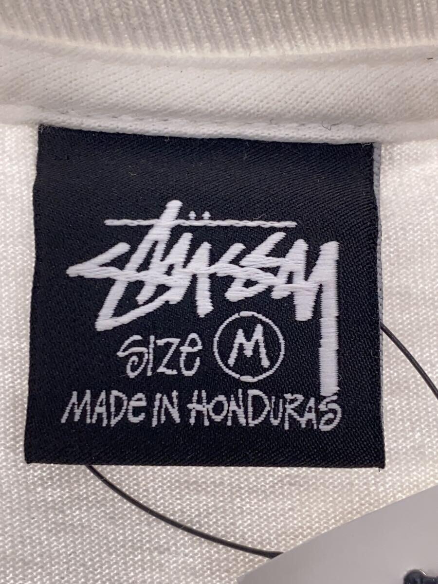 STUSSY◆Tシャツ/M/コットン/WHT/無地_画像3