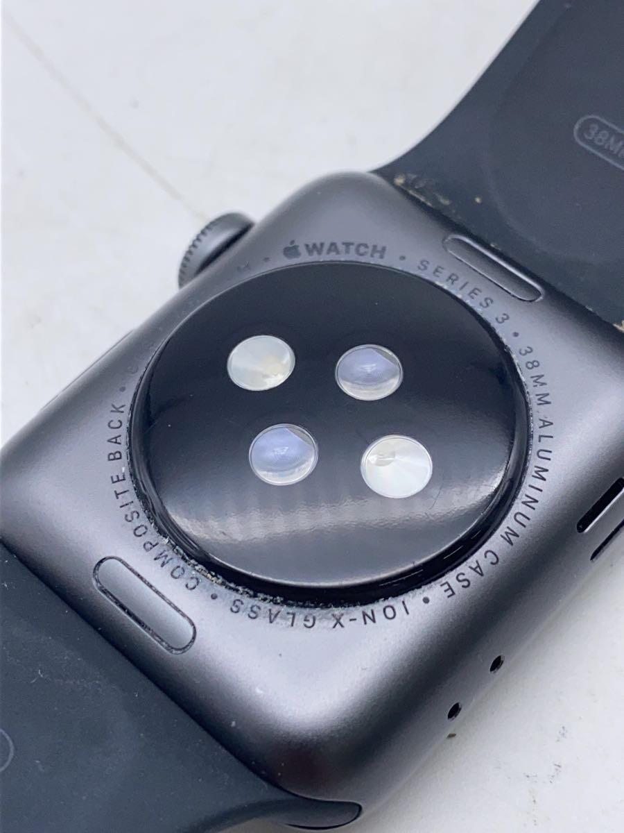 Apple◆Apple Watch Series 3 GPSモデル 38mm MTF02J/A ブラックスポーツバンド_画像4