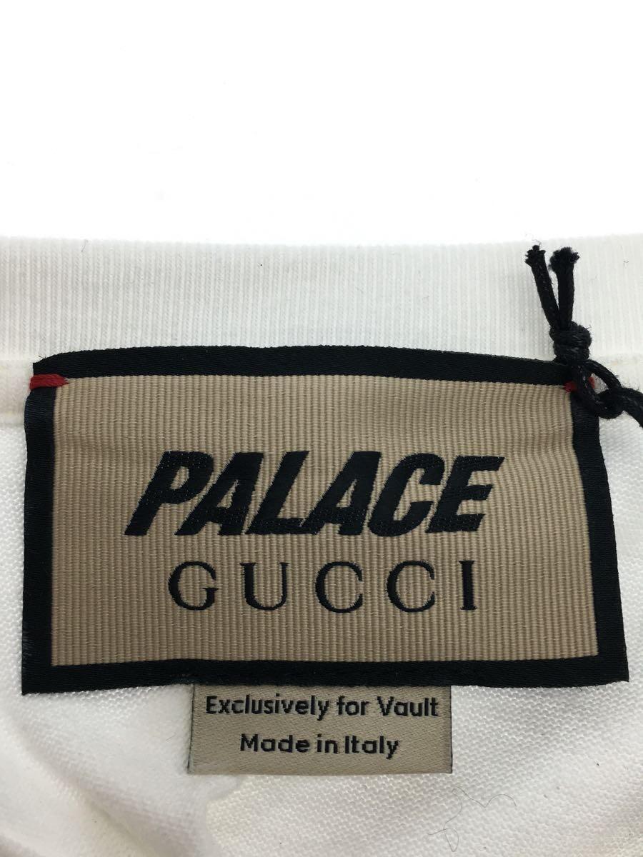 GUCCI◆×PALACE/パレス/ダブルネームロゴプリントTシャツ/XS/コットン/ホワイト/548334 XJE1C_画像3