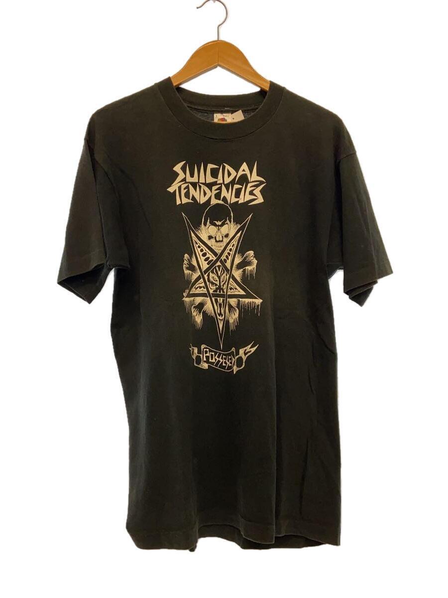 FRUIT OF THE LOOM◆Tシャツ/L/コットン/BLK/Suicidal Tendencies/90s/シングル/穴有/背タグ取れ_画像1