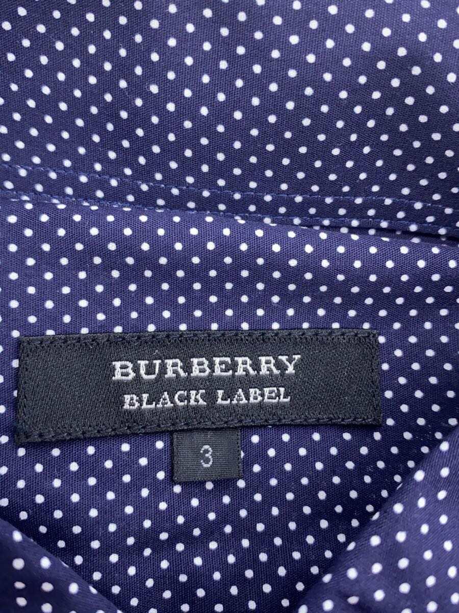 BURBERRY BLACK LABEL◆ドットシャツ/長袖シャツ/3/コットン/NVY/ドット/BMW09-603-29_画像3