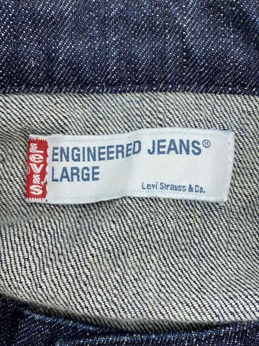 Levi’s Engineered Jeans◆シングルライダースジャケット/L/デニム/インディゴ/無地//_画像3