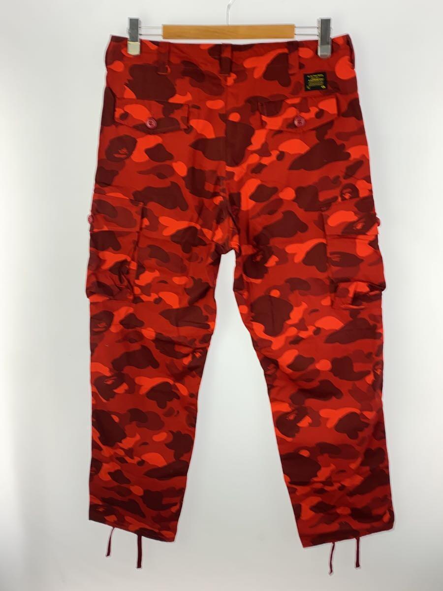 A BATHING APE◆カーゴパンツ/L/コットン/RED/カモフラ/001ptj801015m_画像2