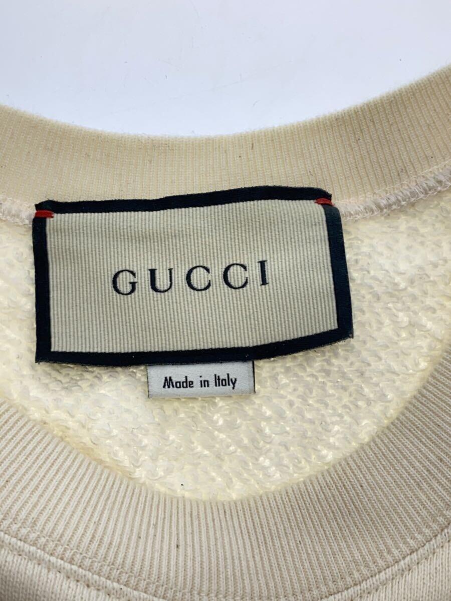 GUCCI◆19SSピッグロゴ/スパンコール/スウェット/L/コットン/クリーム/469250 xjar8_画像3