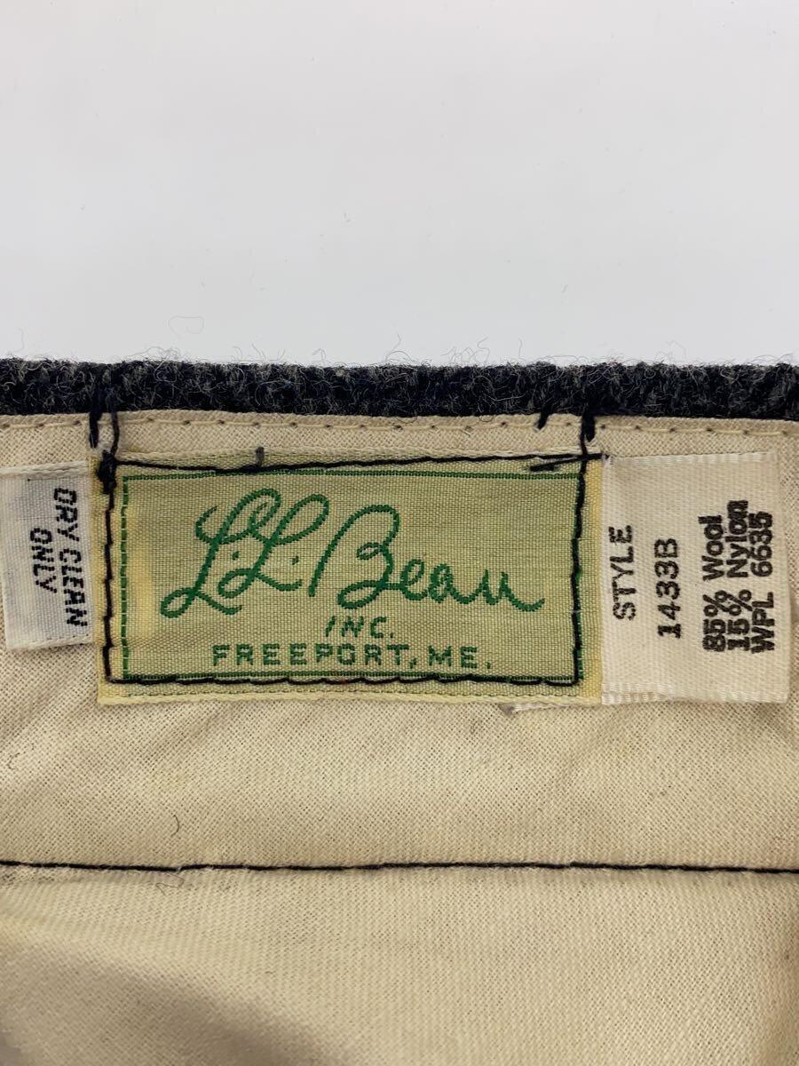 L.L.Bean◆ボトム/-/ウール/GRY/無地/60s/70s/筆記体タグ/ロケットタロン_画像4