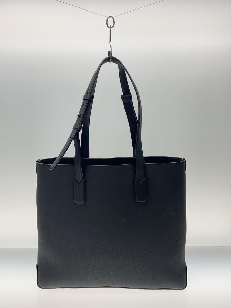 LOUIS VUITTON◆トートバッグ/レザー/ブラック/無地/M22481/ルイヴィトン_画像3