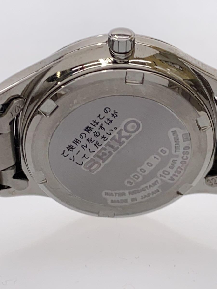 SEIKO◆ソーラー腕時計/アナログ/V137-0CS0_画像3