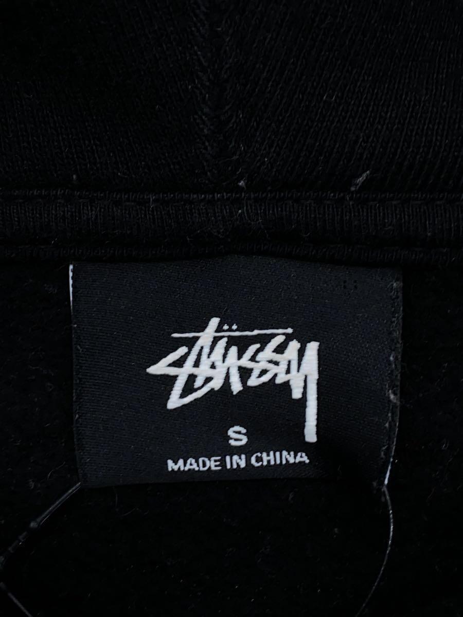 STUSSY◆パーカー/S/コットン/ブラック/黒/ロゴ/フーディー/11838_画像3