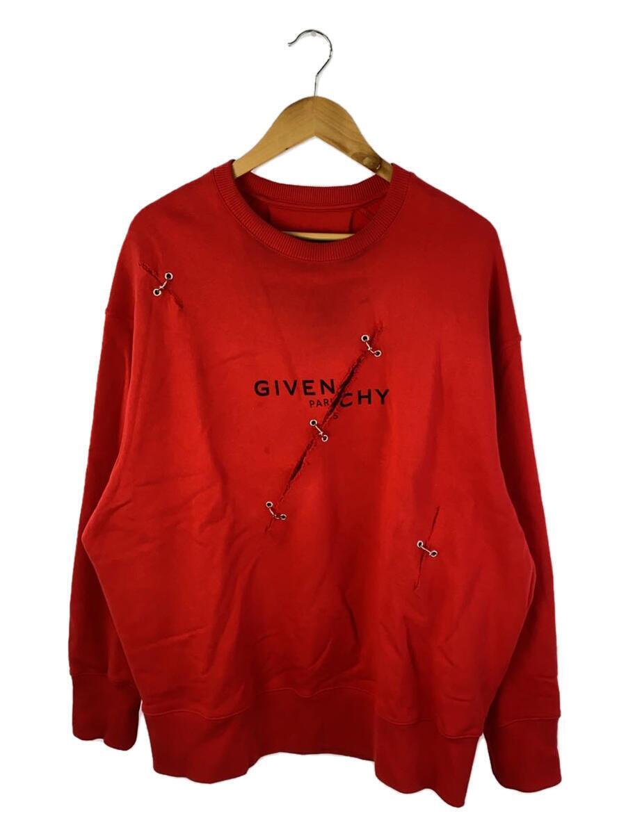 GIVENCHY◆スウェット/S/コットン/RED/BMJ0B83Y69_画像1
