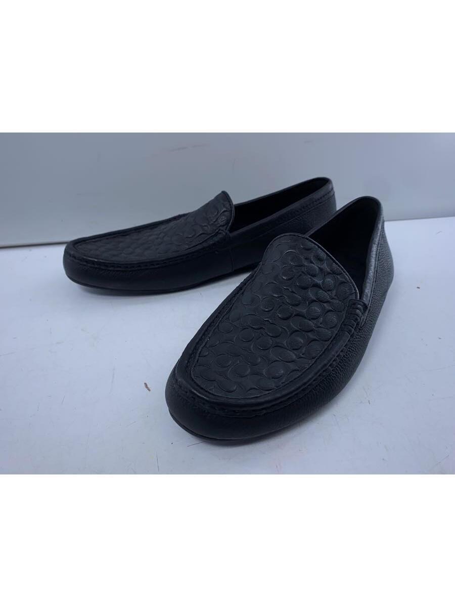 COACH◆シューズ/US8.5/BLK/レザー/q2073_画像2