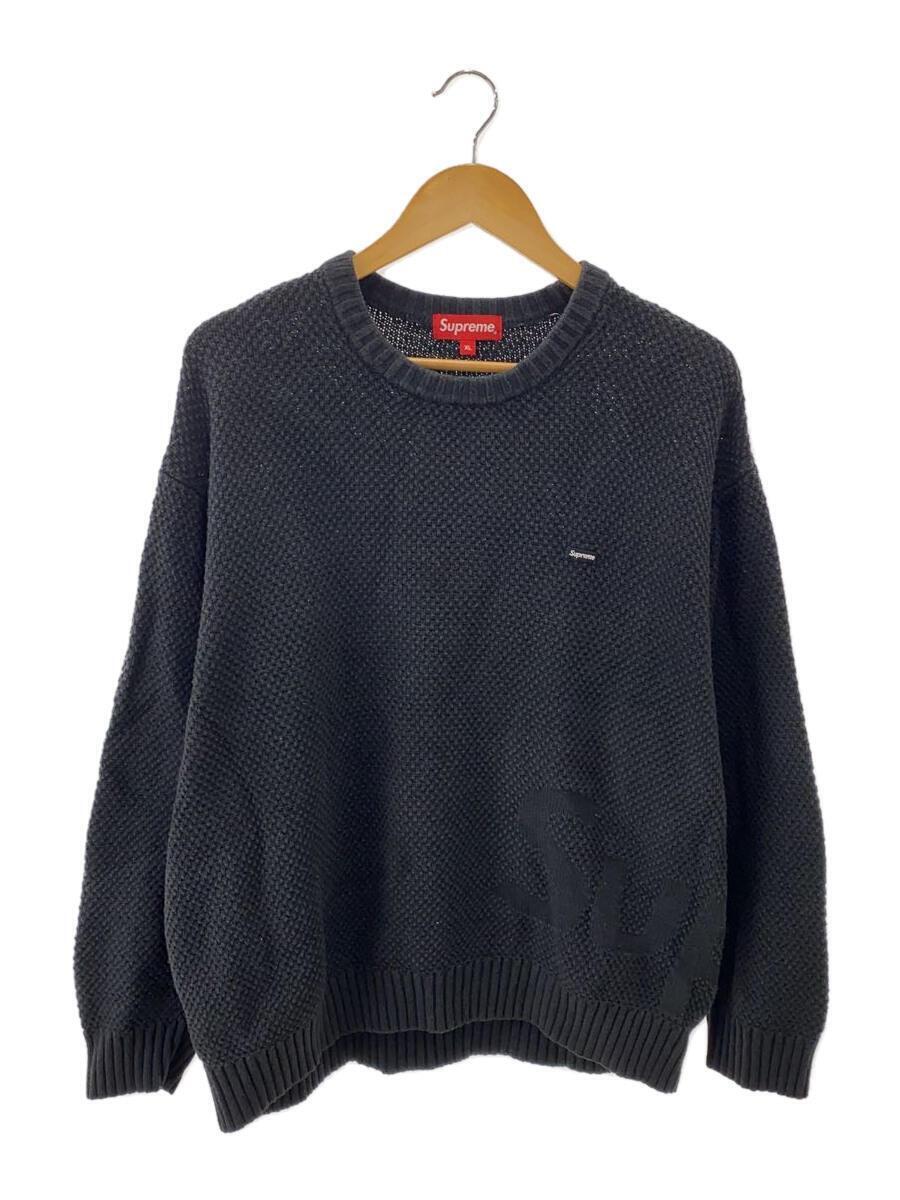 Supreme◆20AW/Textured Small Box Sweater/セーター(厚手)/XL/コットン/ブラック_画像1