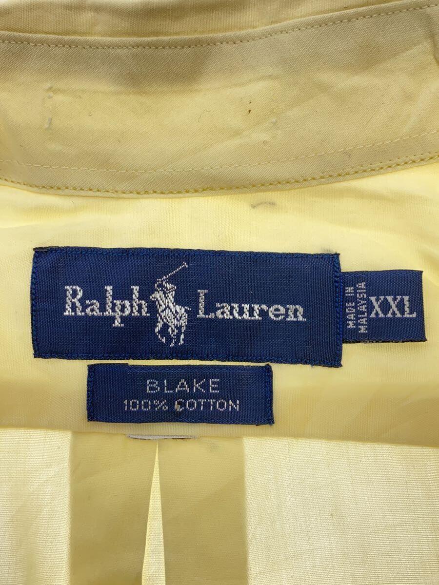 RALPH LAUREN◆90s/BLAKE/長袖シャツ/XL/コットン/YLW_画像3