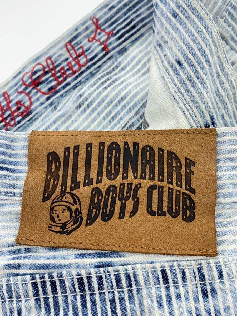 BILLIONAIRE BOYS CLUB◆ヒッコリーブリーチ加工デニムパンツ/ボトム/32/コットン/BLU/ストライプ_画像4