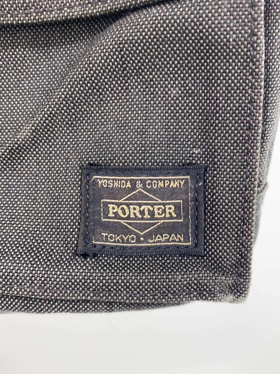 PORTER◆ショルダーバッグ/キャンバス/BLK_画像5