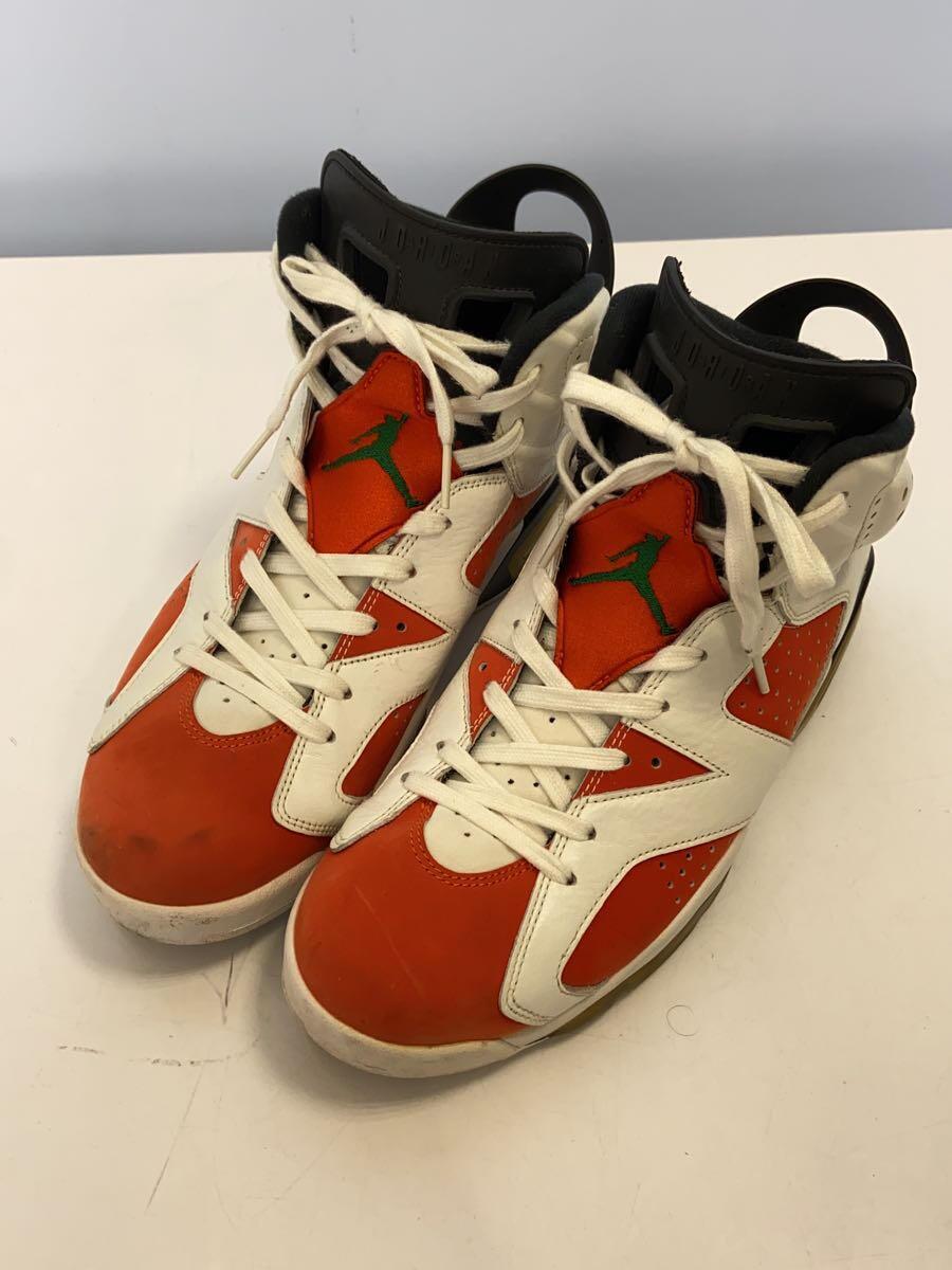 NIKE◆ハイカットスニーカー/28cm/ORN/384664-145/AIR JORDAN 6 RETRO_画像2