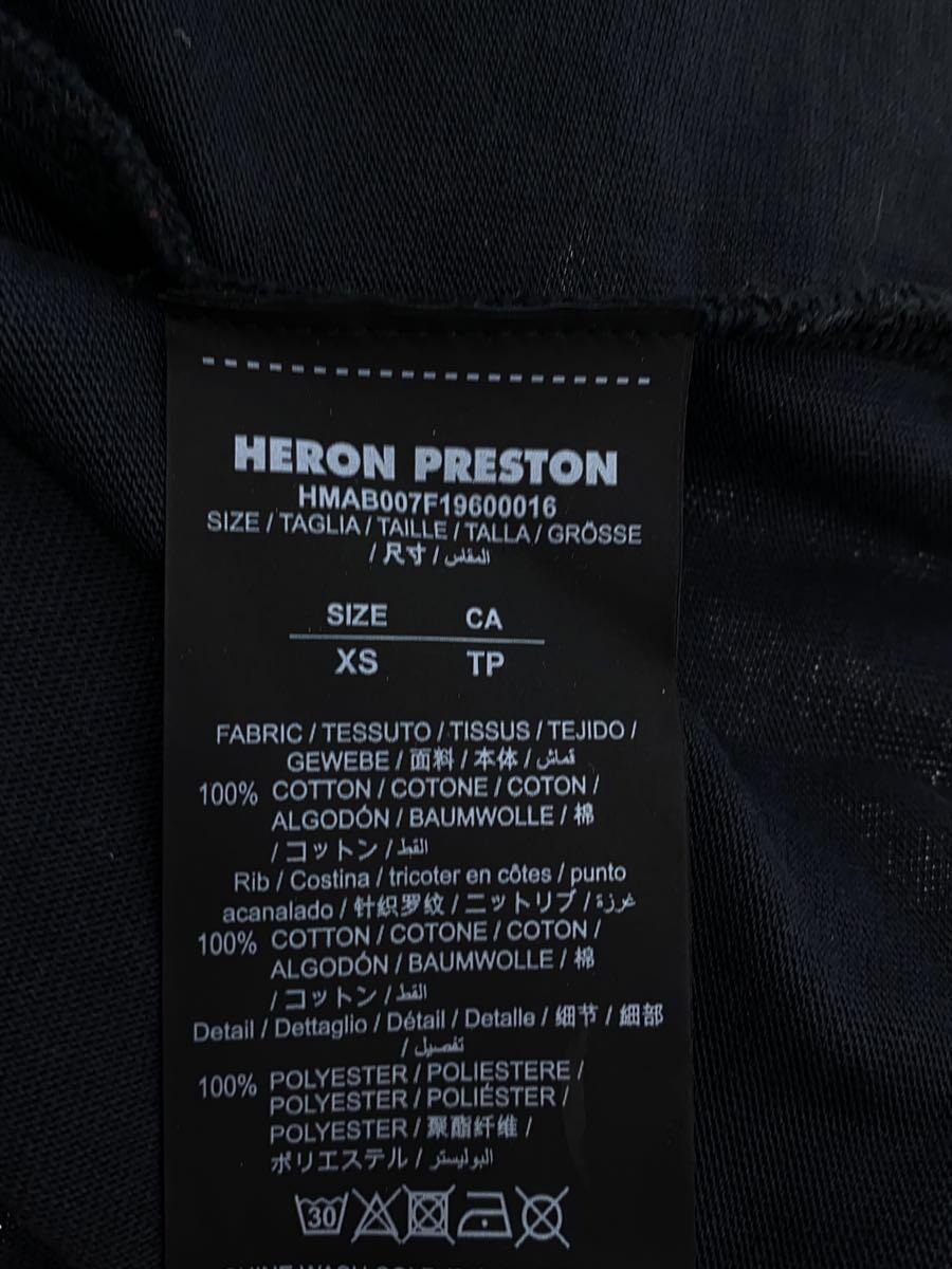 HERON PRESTON◆ハイネックカットソー/長袖Tシャツ/XS/コットン/BLK/HMAB007F19600016_画像4