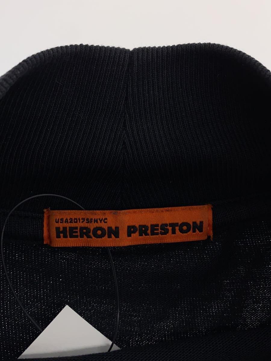 HERON PRESTON◆ハイネックカットソー/長袖Tシャツ/XS/コットン/BLK/HMAB007F19600016_画像3