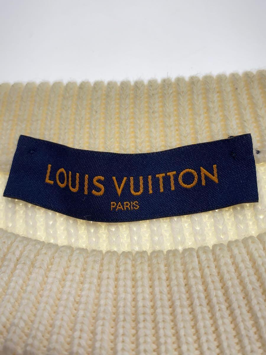 LOUIS VUITTON◆20SS/Back Logo Jacquard Knit Sweater/セーター(厚手)/XL/コットン/CRM_画像3