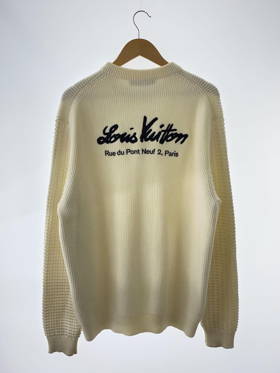 LOUIS VUITTON◆20SS/Back Logo Jacquard Knit Sweater/セーター(厚手)/XL/コットン/CRM_画像2