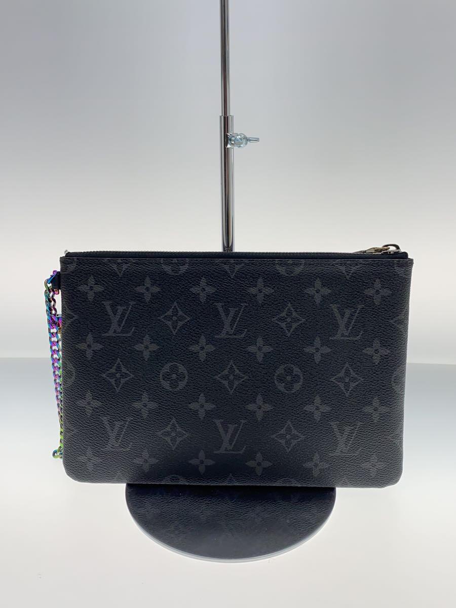 LOUIS VUITTON◆ポーチ/レザー/BLK/総柄/M64449_画像3