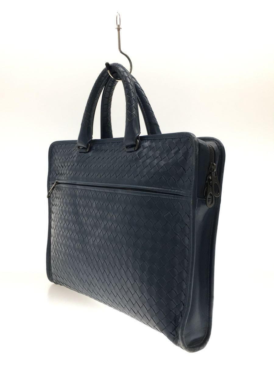 BOTTEGA VENETA◆ブリーフケース/羊革/BLU_画像2