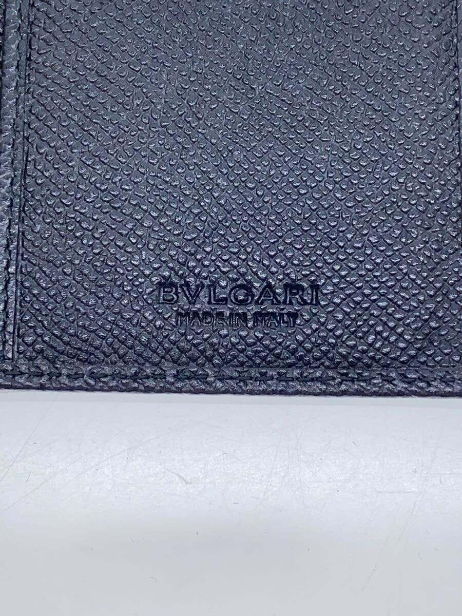 BVLGARI◆長財布/レザー/BLK/無地/メンズ/30398/ブラック_画像3