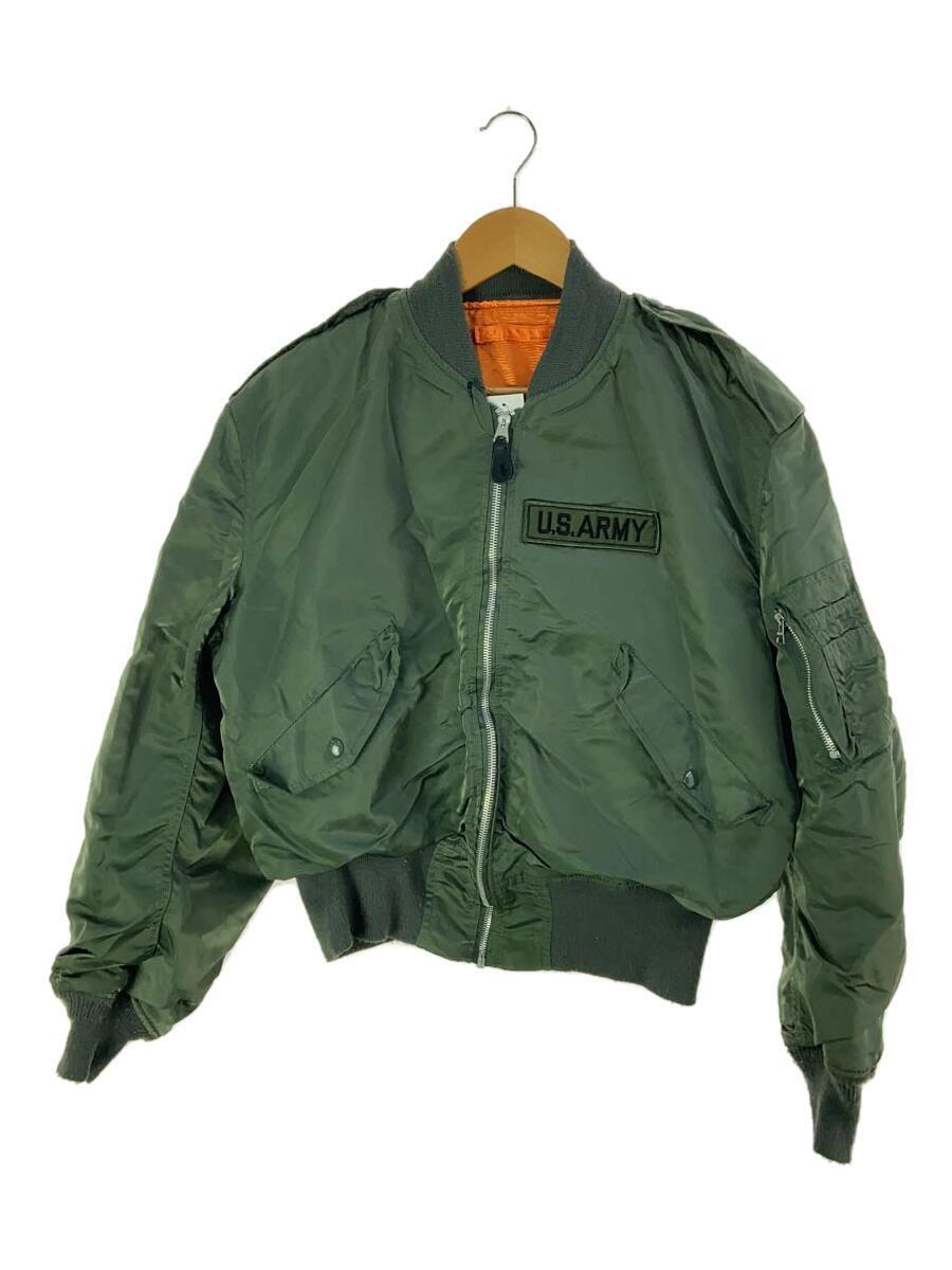 ALPHA INDUSTRIES◆MA-1/ミリタリージャケット/エポレット/L/ナイロン/カーキ/0651-00-573-8335_画像1