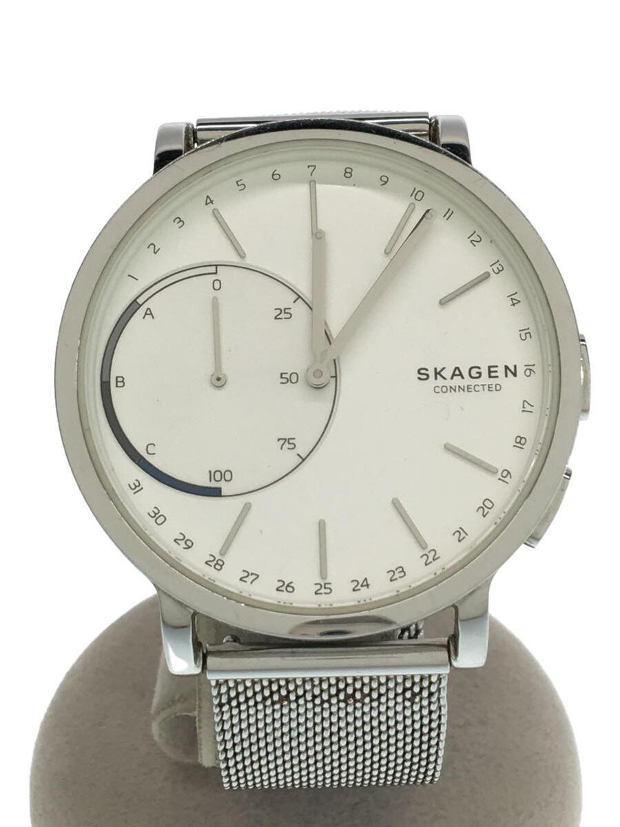 SKAGEN◆クォーツ腕時計/アナログ/ステンレス/WHT/SLV/SS/NDW2G/電池交換済み//バーインデックス_画像1