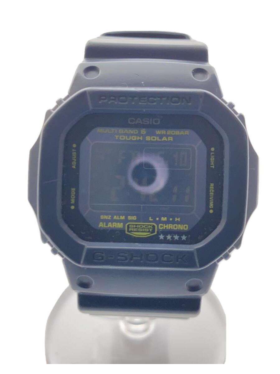 CASIO◆ソーラー腕時計・G-SHOCK/デジタル/NVY_画像1