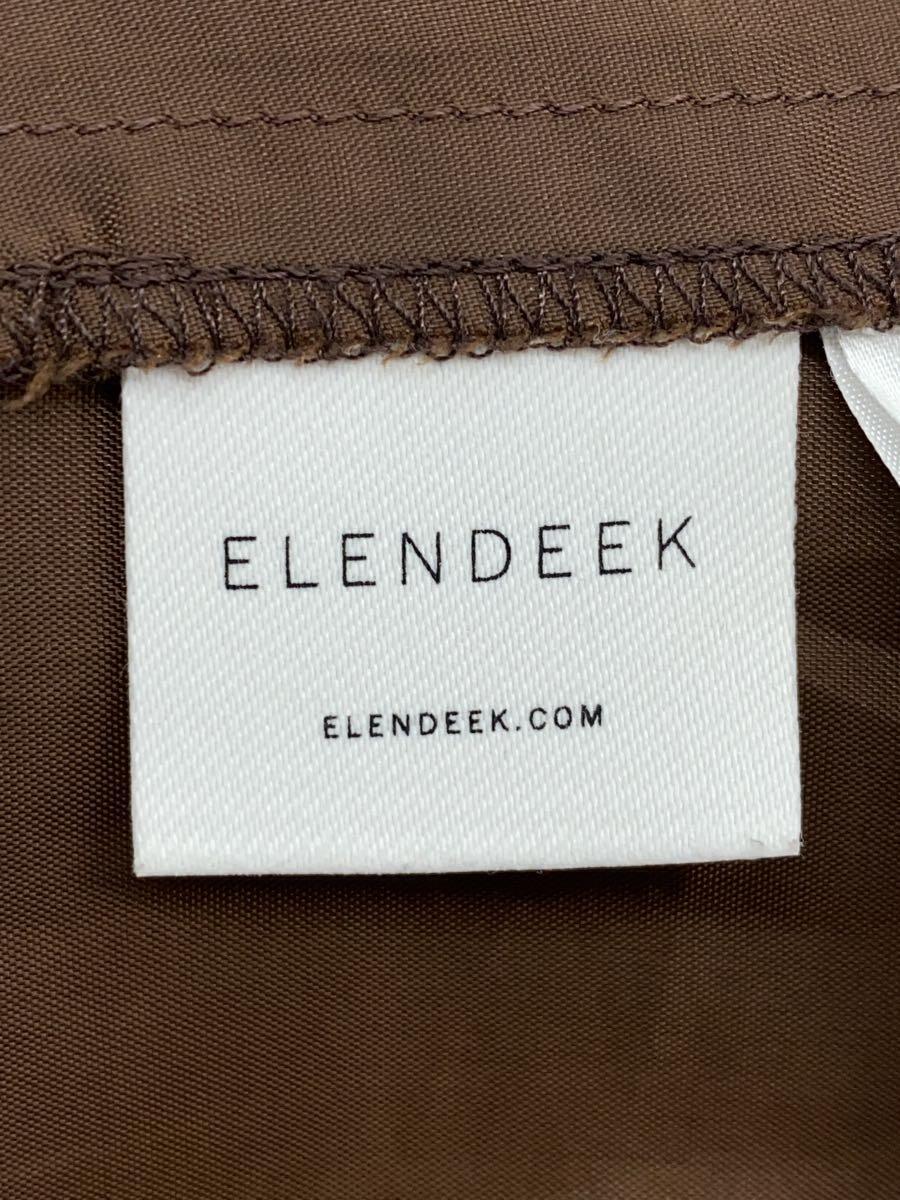 ELENDEEK◆半袖ワンピース/1/コットン/BRW/511940321301-01/スラブギャザースモックワンピース_画像3