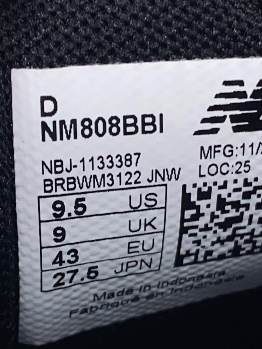 NEW BALANCE◆ローカットスニーカー/27.5cm/BLK/NM808BBI_画像5
