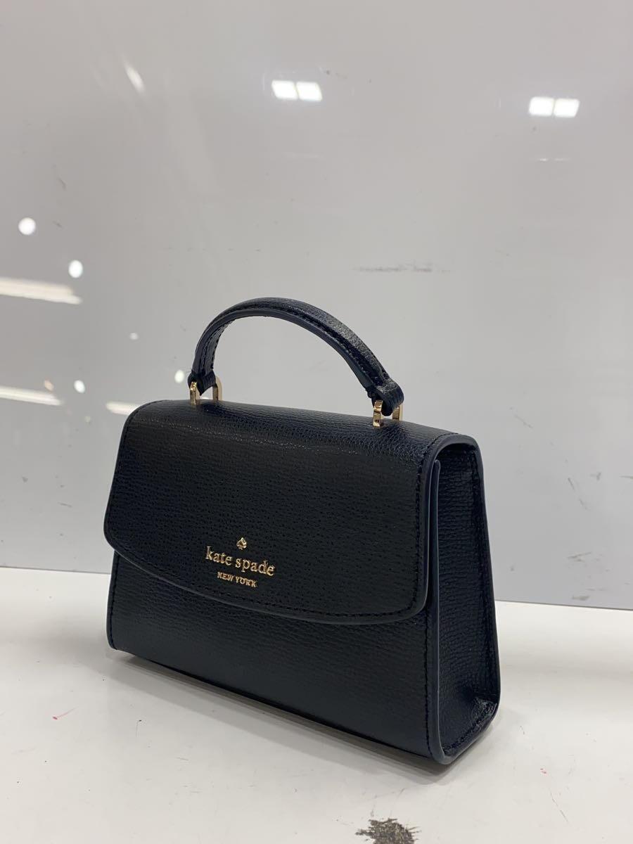 kate spade new york◆ショルダーバッグ/レザー/BLK_画像2