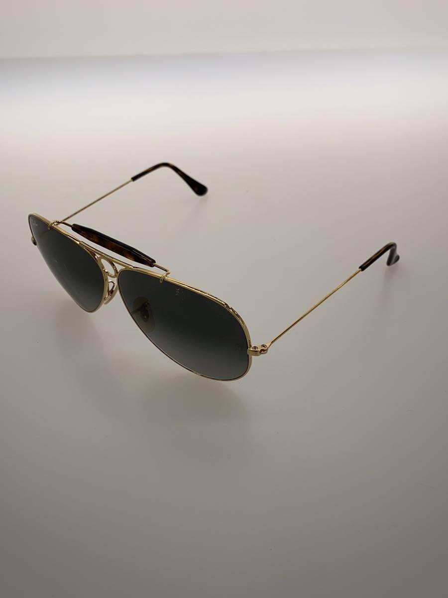 Ray-Ban◆サングラス/ティアドロップ/メタル/GLD/BLK/メンズ/RB3138/シューター_画像2