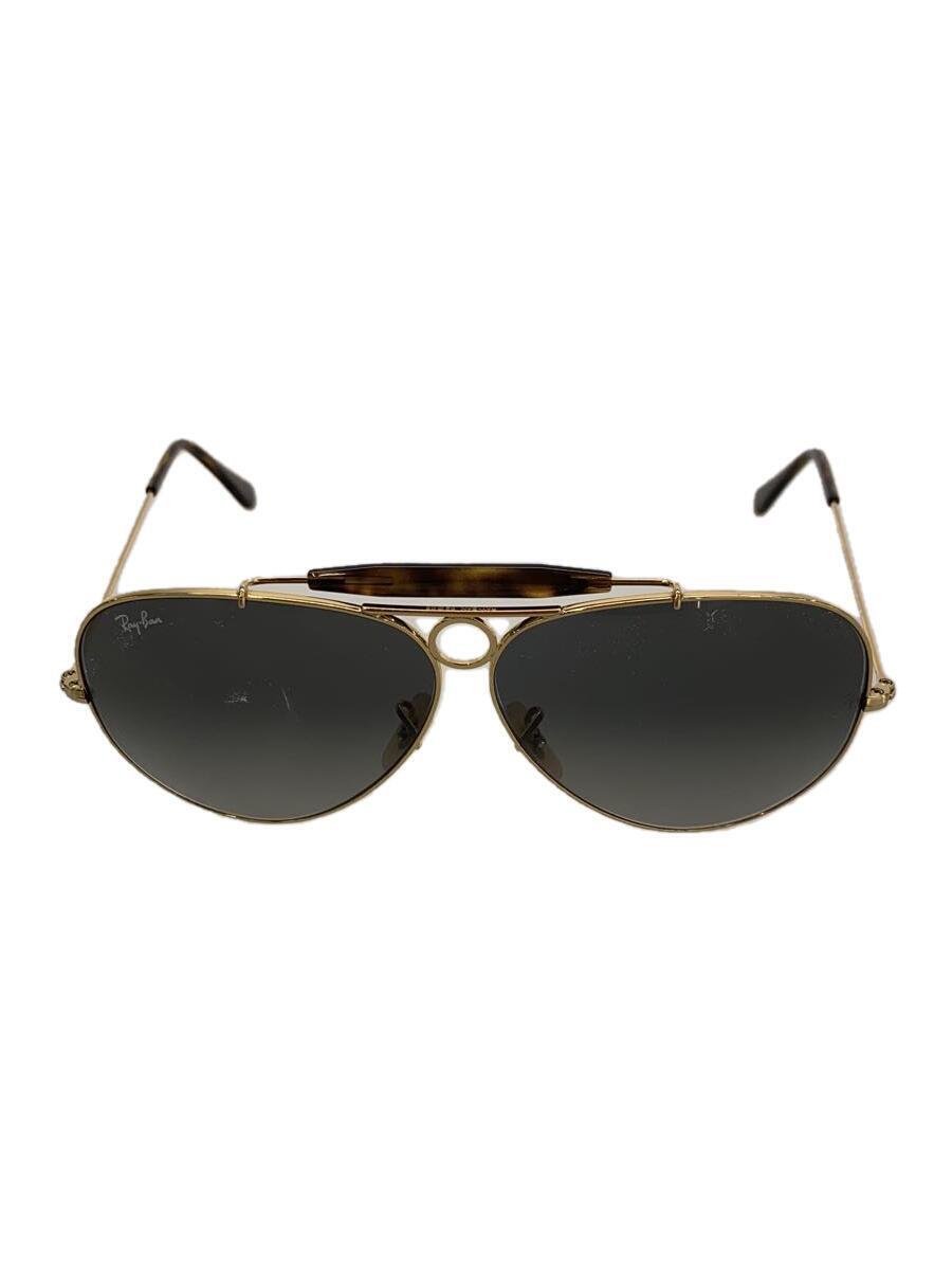 Ray-Ban◆サングラス/ティアドロップ/メタル/GLD/BLK/メンズ/RB3138/シューター_画像1