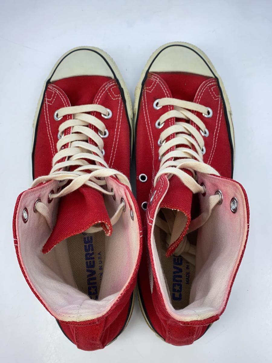 CONVERSE◆90年代/ALL STAR/MADE IN usa/ハイカットスニーカー/US8.5/RED_画像3