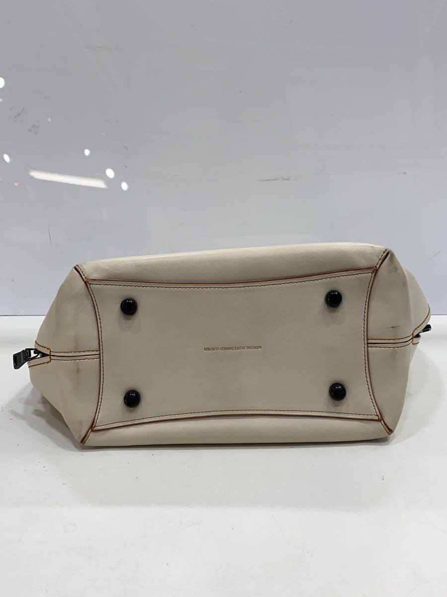 COACH◆ハンドバッグ/レザー/WHT/59132_画像4