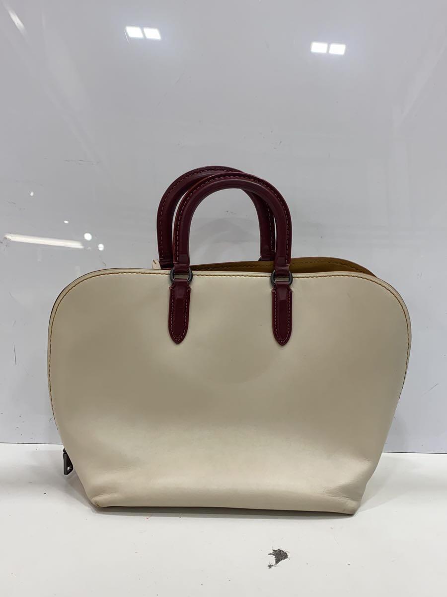 COACH◆ハンドバッグ/レザー/WHT/59132_画像3