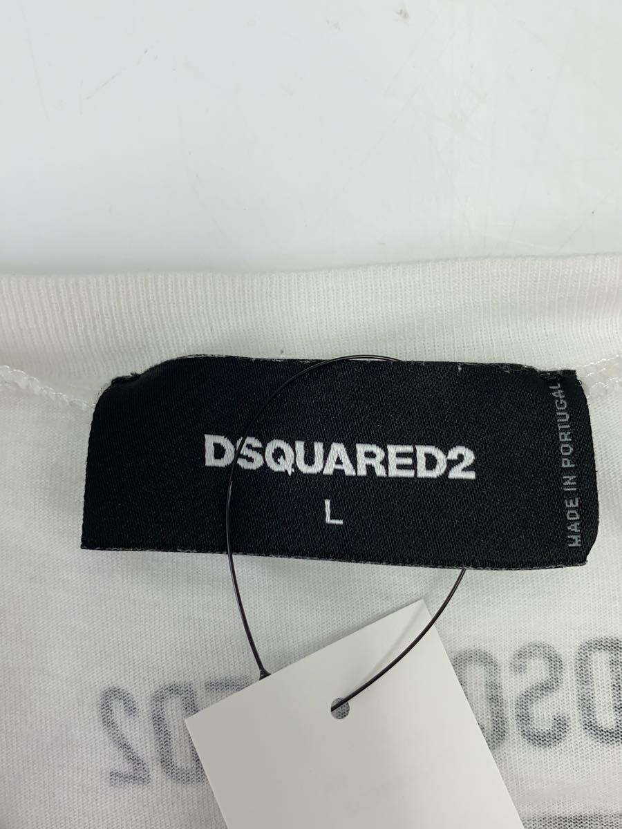 DSQUARED2◆ディースクエアード/S79GC0024/イブラヒモヴィッチ/Tシャツ/L/コットン/ホワイト_画像3