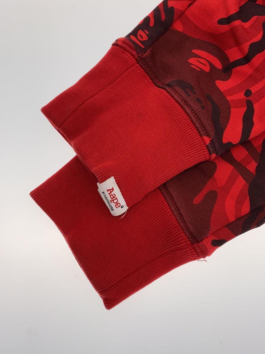 AAPE BY A BATHING APE◆パーカー/L/コットン/RED/カモフラ/AAPSWM3460XAB_画像5
