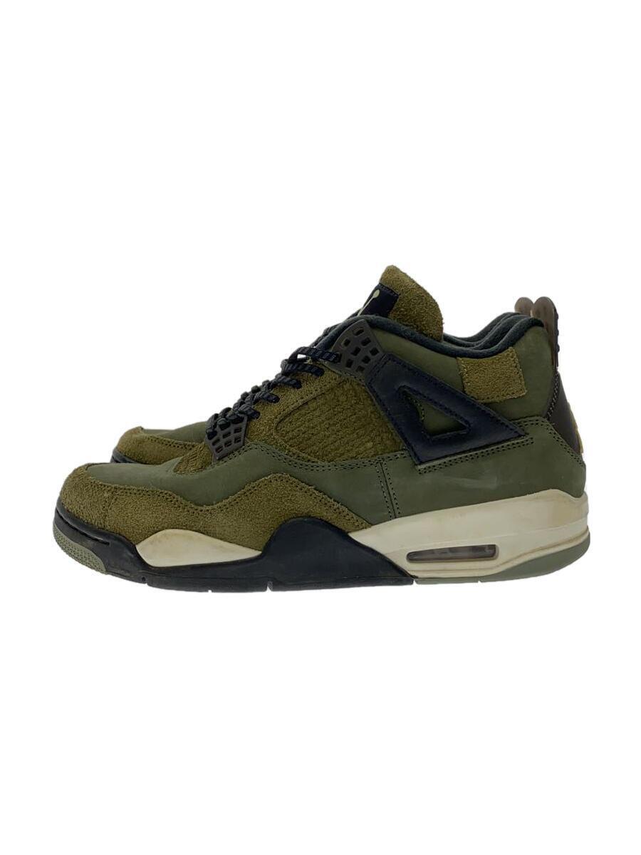 NIKE◆AIR JORDAN 4 RETRO_エアジョーダン 4 レトロ/27.5cm/KHK/スウェード_画像1