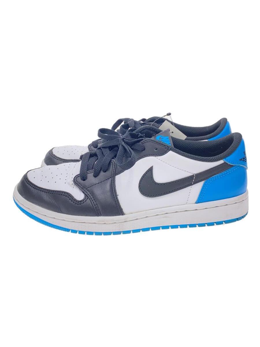 NIKE◆履きジワ・汚れ有/Air Jordan 1 Low OG/ローカットスニーカー/26cm/BLU_画像1