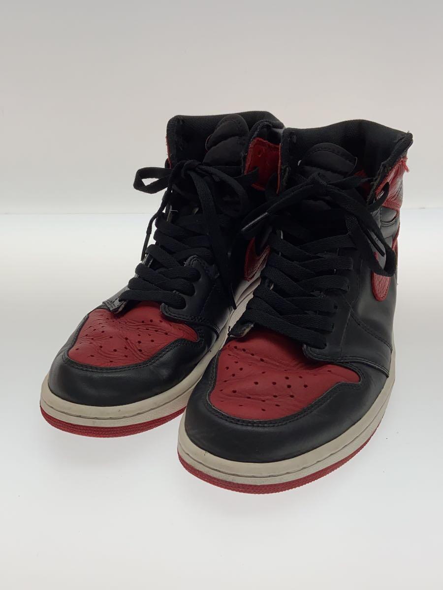 NIKE◆AIR JORDAN 1 RETRO HIGH OG/エアジョーダン1レトロハイ/ブラック/27.5cm/BLK_画像2