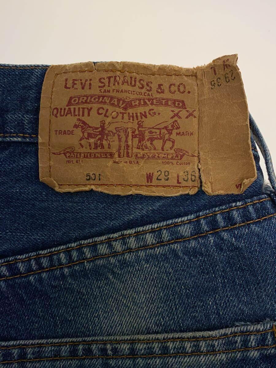 Levi’s◆ストレートパンツ/29/コットン/IDG/無地//_画像4