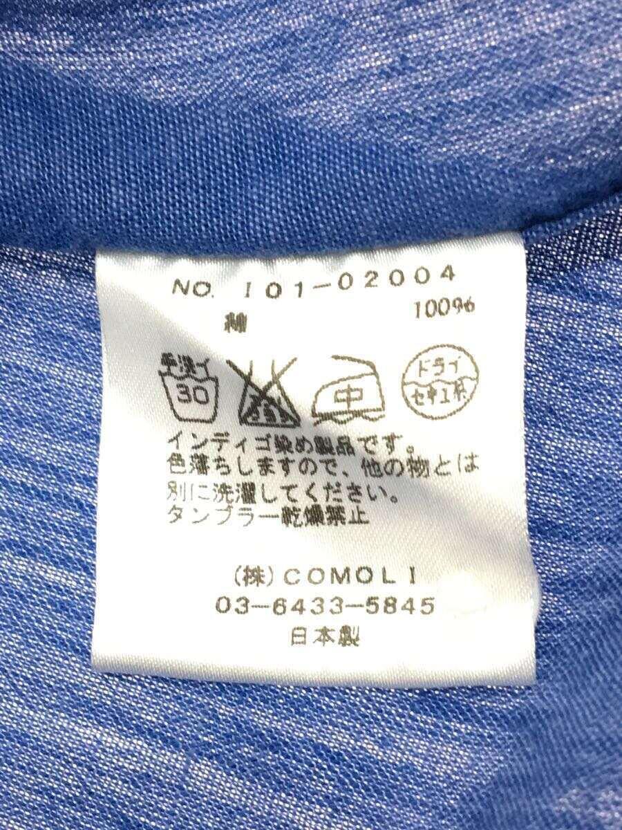 COMOLI◆ベタシャンバンドカラーシャツ/襟汚れ/長袖シャツ/1/コットン/BLU//_画像5