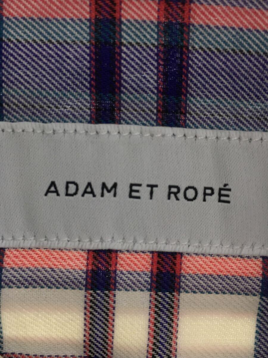 ADAM ET ROPE◆GMG-02220-A/半袖シャツ/L/コットン/BLU/チェック/半シャツ/胸ポケット//_画像3