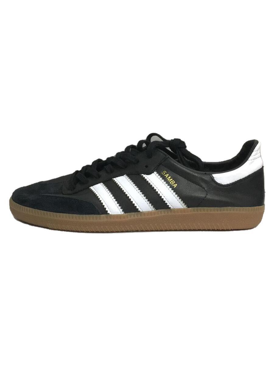 adidas◆SAMBA COLLAPSIBLE/ローカットスニーカー/26.5cm/BLK/レザー/IF0641/箱有り//