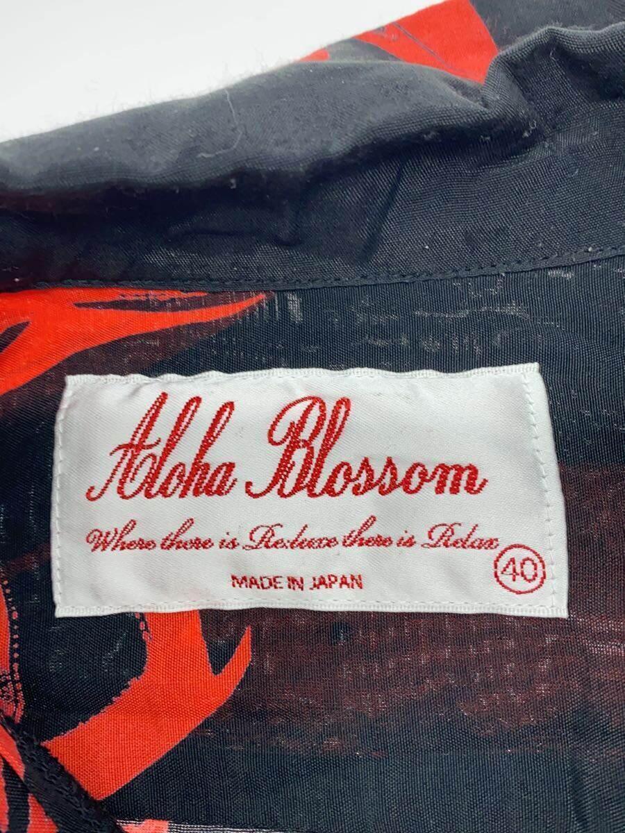 Aloha Blossom◆アロハシャツ/40/レーヨン/BLK/総柄/AB-0006010101//_画像3